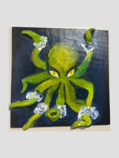 "Neon Octopus Unveiling"